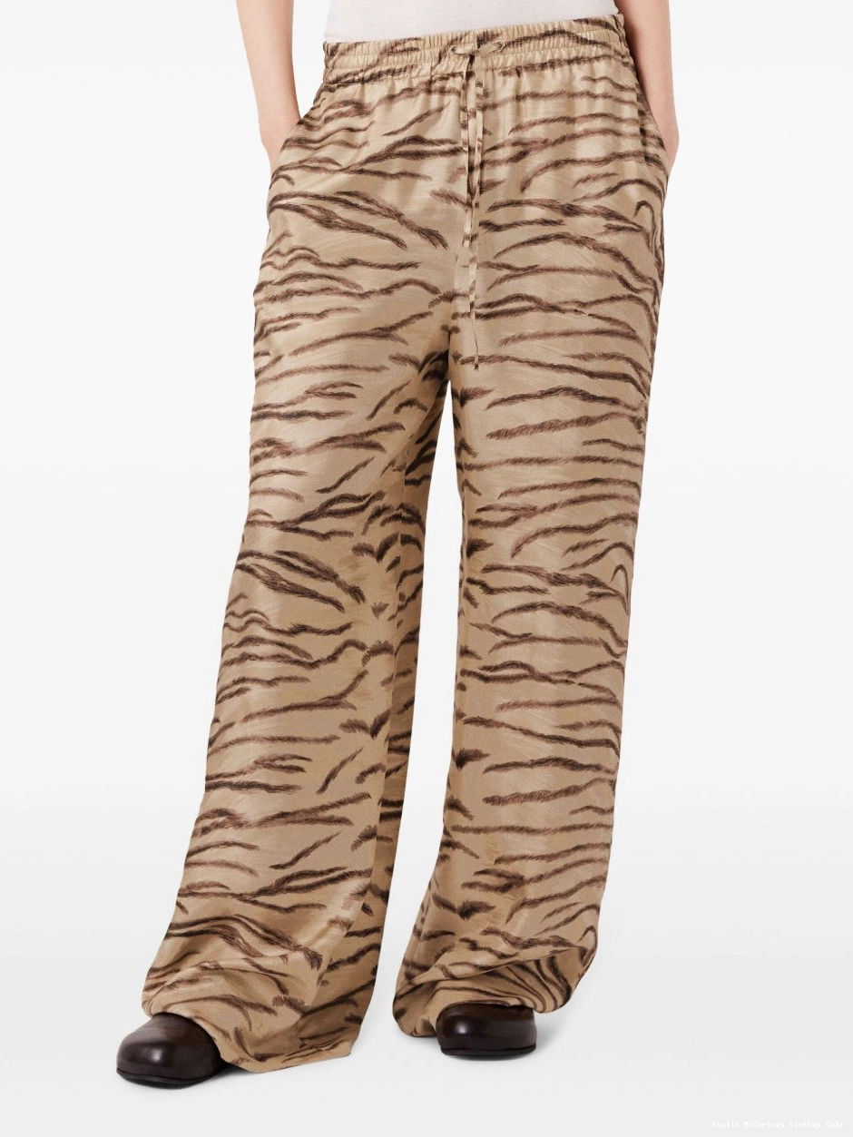 Affordable silk Stella organic McCartney tiger-print Women trousers 0714
